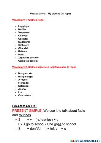 New High Five! 5 Vocabulary U1