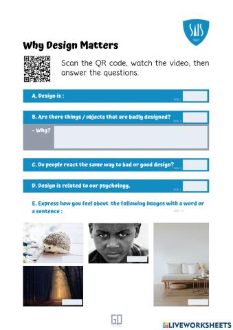 Why design matters - worksheet