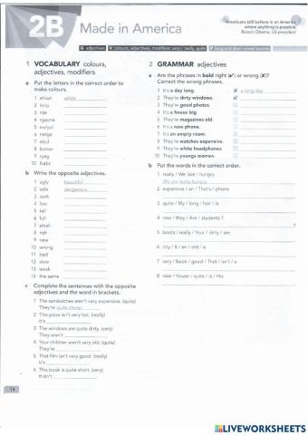 Word order of adjectives