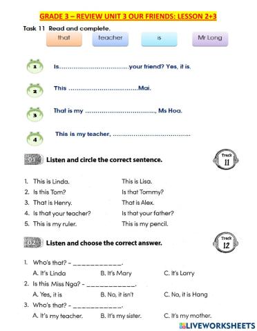 G3-review unit 3 l3 listening