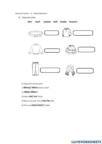 Quiz - A senior - 1c