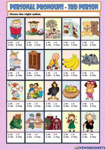 Lop 4- personal pronouns