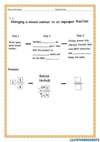 WCMFR Mixed Number to Improper