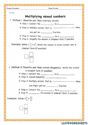 WCMFR Multiplying Mixed Numbers
