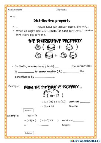 WCMFR Distributive Property