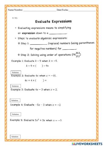 WCMFR Evaluate Expressions