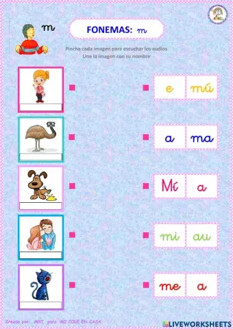 Fonemas - m (minúscula)