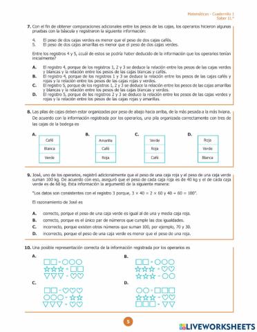 Prueba saber Matemáticas 11° 7-12