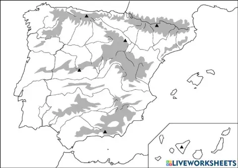 Mapa de España Físico