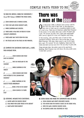 There was a man at the door