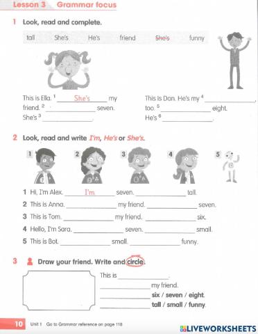 Academy stars 1 unit 1 lesson 3