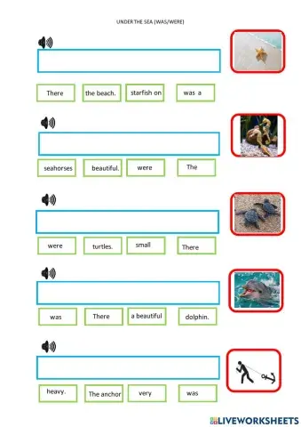 Under the sea (was-were) 3