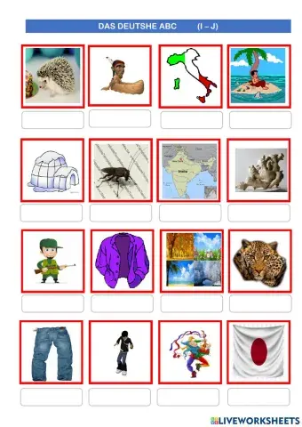 Das deutsche Alphabet IH