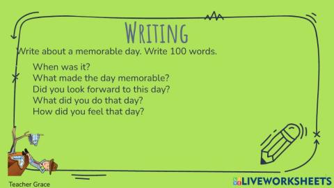 Writing about a memorable day