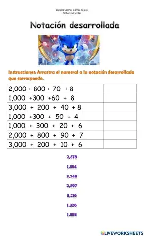 Notación desarrollada