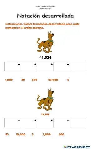 Notación desarrollada