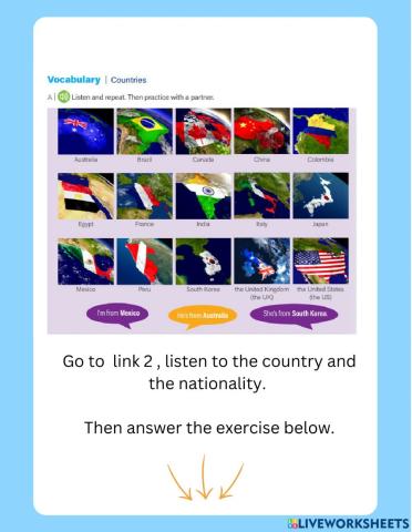 Unit 1- countries and nationalities