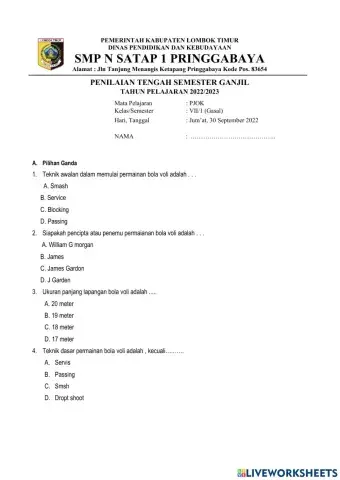 Tehnik permainan bola voli