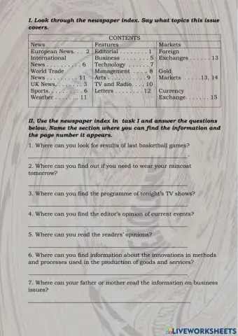 Newspapers + grammar