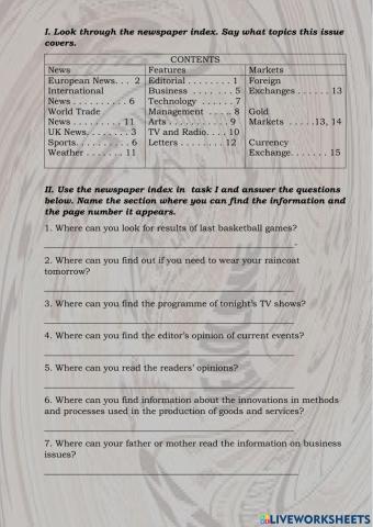 Newspapers + grammar