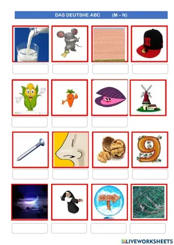 Das deutsche Alphabet  MN