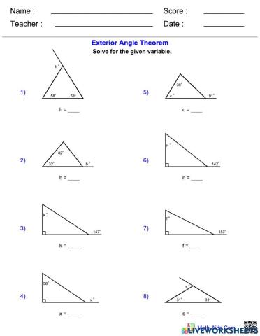 Exterior Angle Theorem