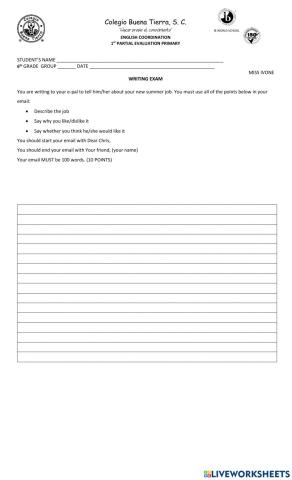Writing Exam