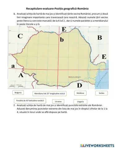 România-poziția geografică