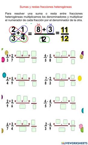 Fracciones heterogéneas