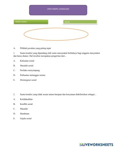 Lkpd mapel sosiologi kelas xi ips