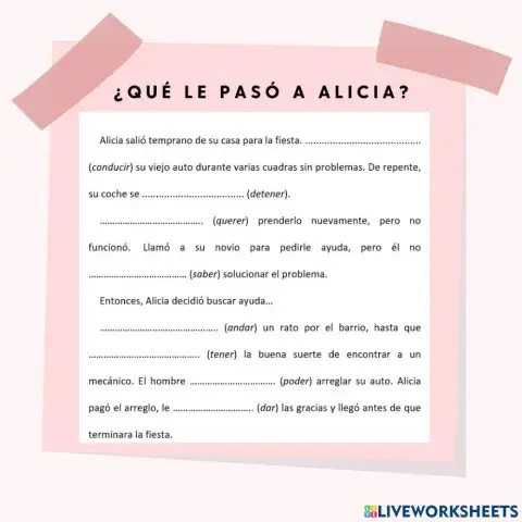 Pretérito perfecto simple de verbos irregulares