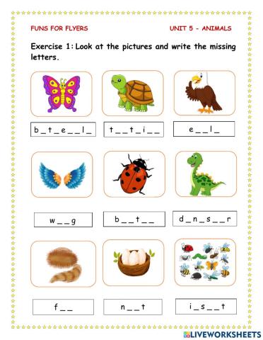 Fun For Flyers- Unit 5 Animal