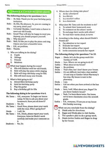 Assessment 4 Bahasa Inggris 8A