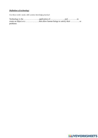 Technological process