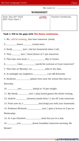 Pear future continuous