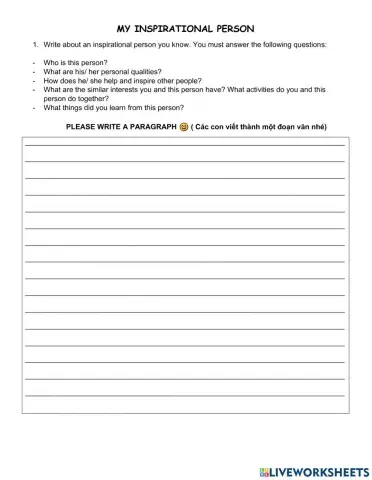 Inspirational person in your life