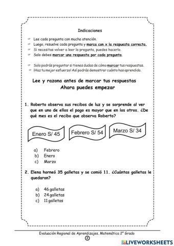 Eva diagnostica matemática