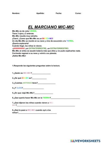 El Marciano Mic-Mic