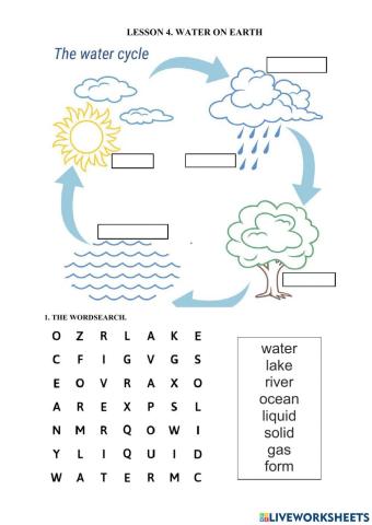 Lesson 4. water on earth