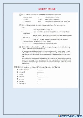 Selling online ML pre