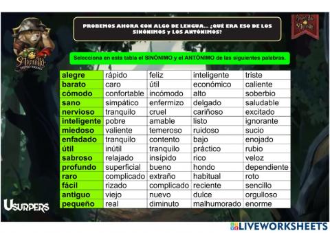 Lengua-t1-sinónimos y antónimos