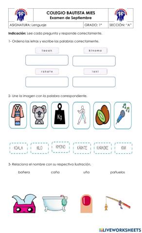 Examen de septiembre