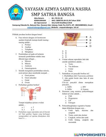 Pts ganjil ipa smp satria bangsa