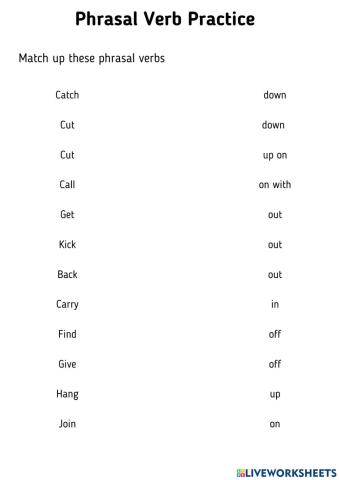 Phrasal Verbs - with answers