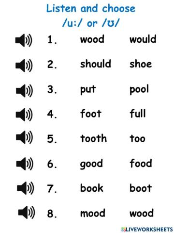 Pronounciation -u:- & -ʊ-