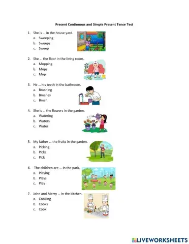 Simple Present vs Present Continuous