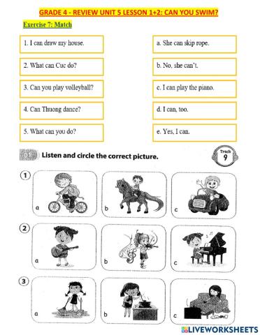 G4-review u5 l1+2 listening