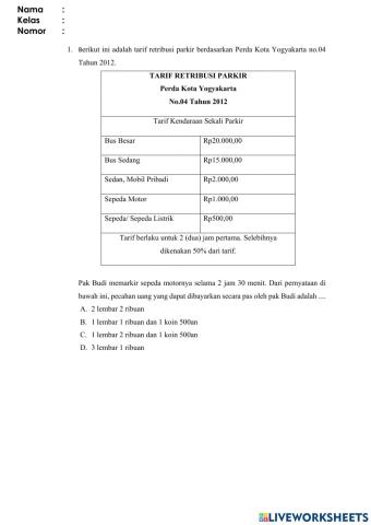 Latihan akm literasi