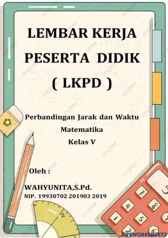 Lkpd matematika kelas 5 tentang kecepatan