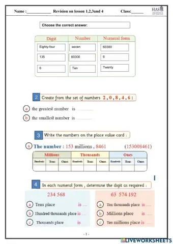 Revision on big numbers